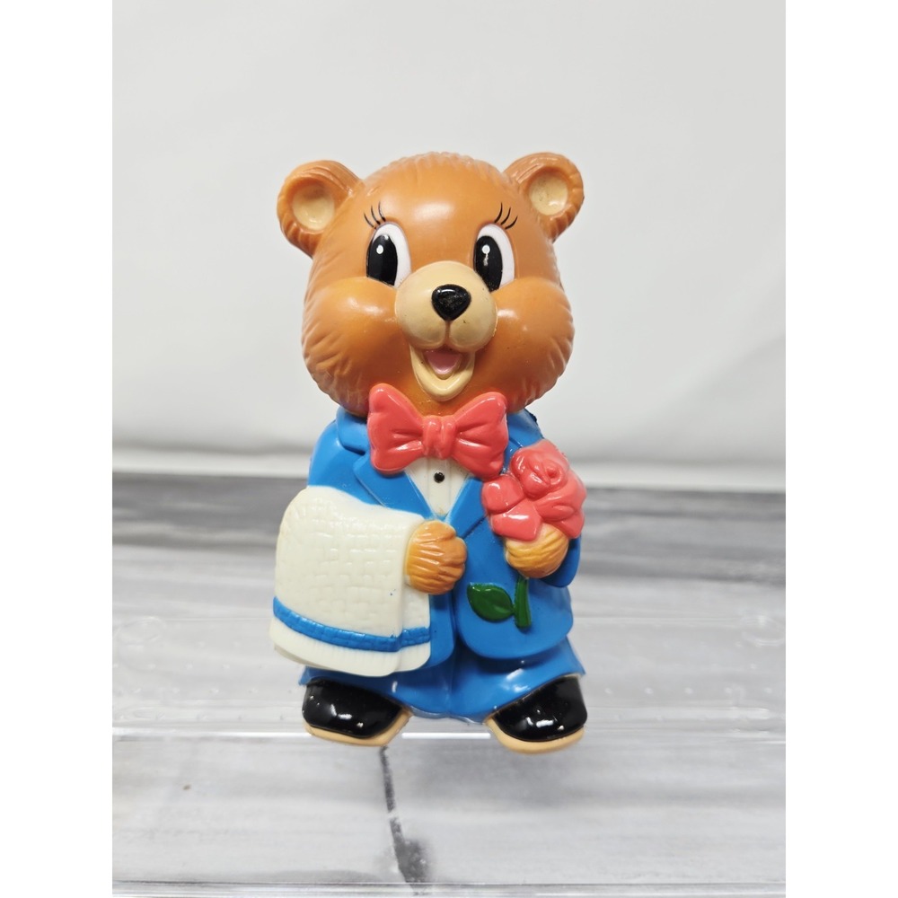 Vintage Giftco Bear in Blue Suit Baby Powder Shaker - Rare!‎